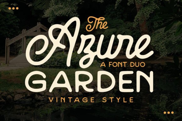 Azure Garden: A Vintage Script Font for Editorial Warmth