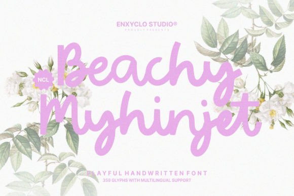 Beachy Myhinjet: A Playful Handwritten Display Font for Real Branding
