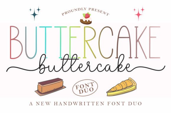 Butter Cake Duo: A Warm, Romantic Font for Small Business Branding