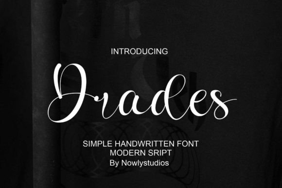 Drades: A Stylish Handwritten Font for Elegant Brand Identities
