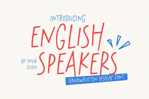 English Speakers Font: Bold, Expressive Script for Handmade Brands