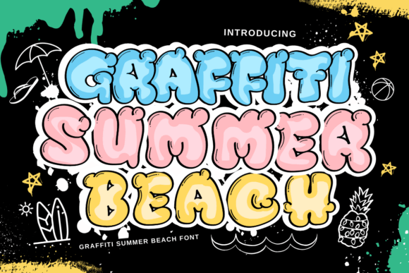 Graffiti Summer Beach Font: A Lively Handwritten Display Typeface