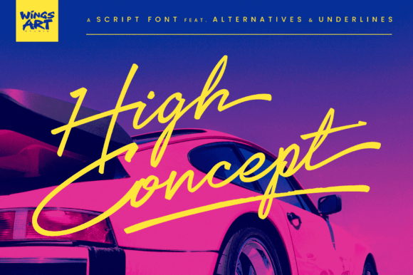 High Concept: A Modern Script Font for Digital Branding
