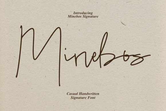 Minebos: A Handwritten Script Font for Crafters & Sellers