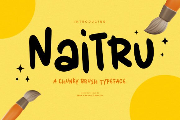 Naitru: A Chunky Brush Typeface That Holds Its Own