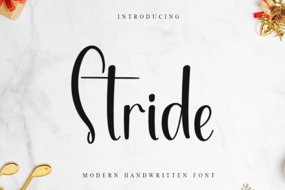 Stride: A Festive Script Font That Feels Like Holiday Cheer in Type