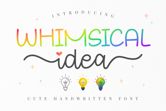 Whimsical Idea: A Playful Handwritten Font for Crafters & Sellers